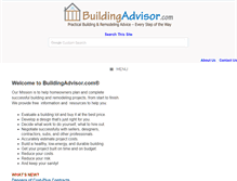 Tablet Screenshot of buildingadvisor.com